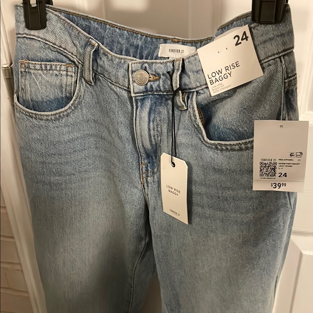 Forever 21 Blue Boyfriend Jeans Vintage-Inspired Relaxed Fit